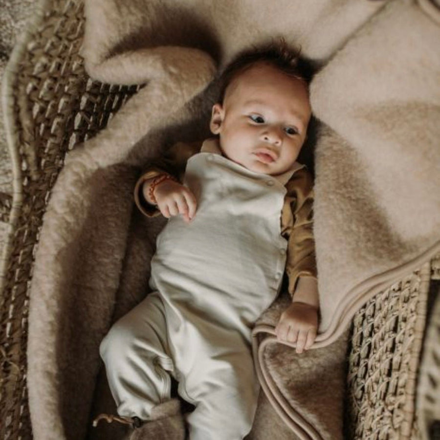 Alwero Babydeken Wol Beige (Gepersonaliseerd)