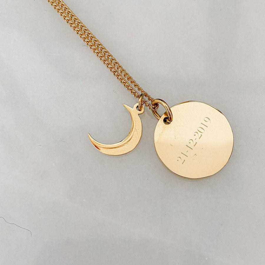 Ketting XOJewelry Design Baby Moon (Gepersonaliseerd)