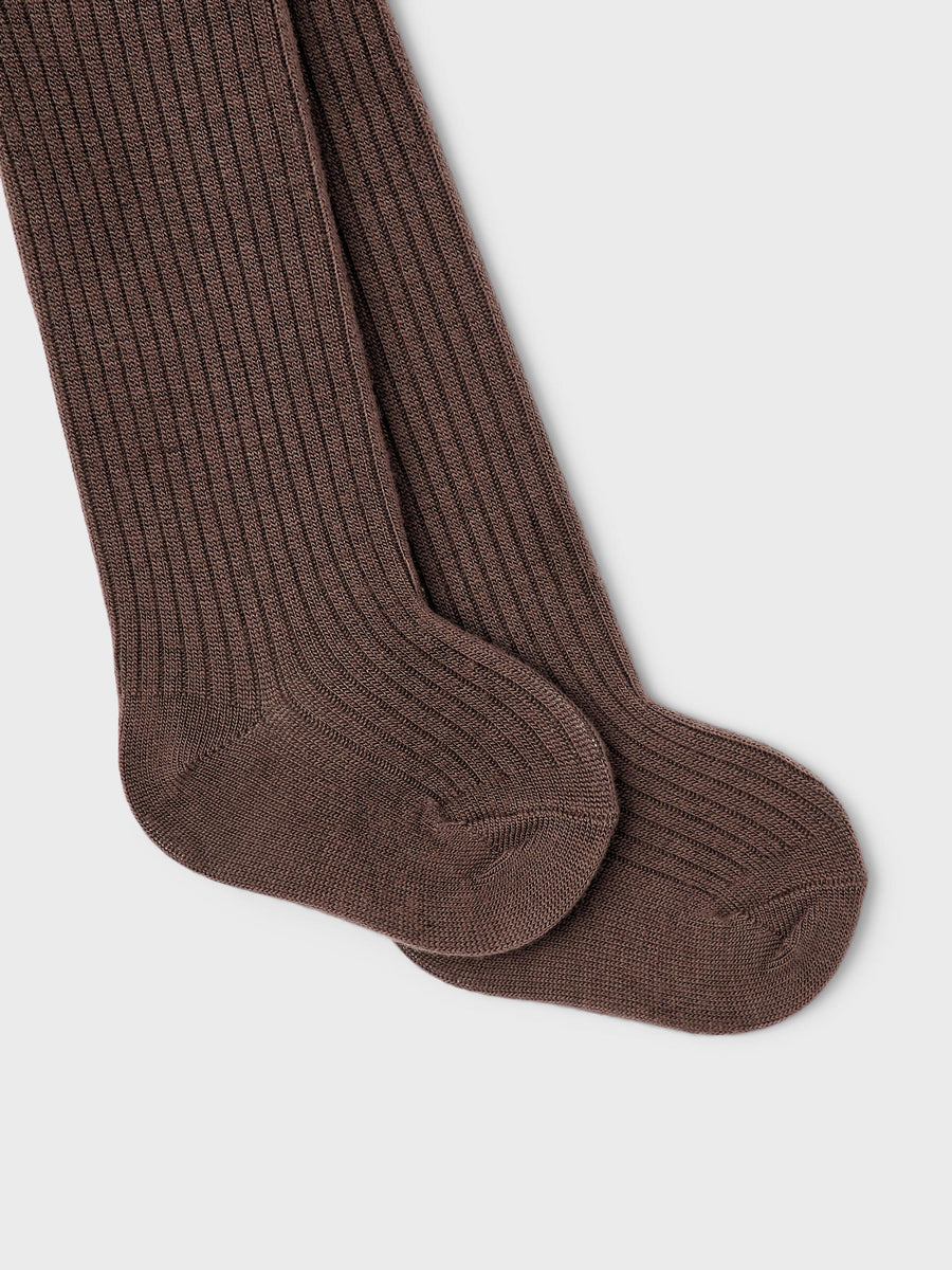 Lil Atelier Babykleding Wollen Rib Maillot Rocky Road