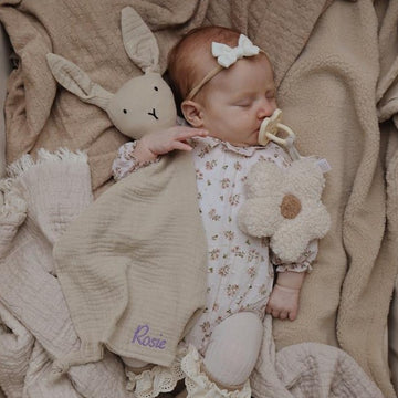 Gepersonaliseerd Knuffeldoekje Beige Konijn